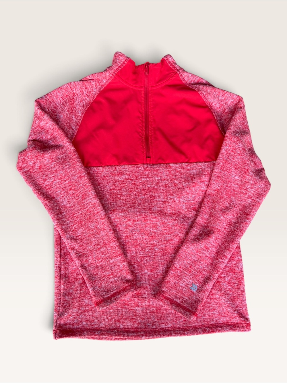 Target Boys' Red Orange Heather Quarter-Zip Pullover